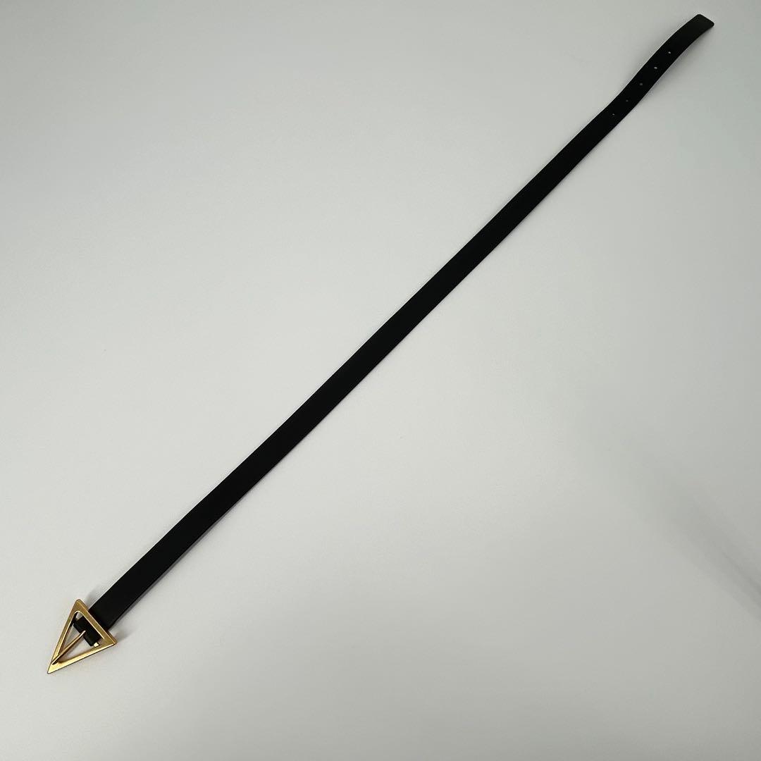 M*o様 未使用級✨ボッテガヴェネタ ベルト トライアングル ゴールド ブラック