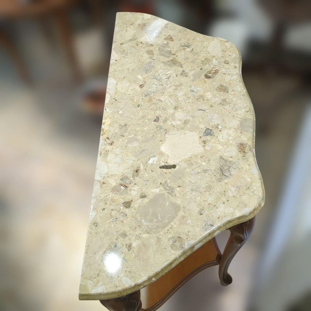 クラシックスタイル サイドテーブル　大理石　猫脚　机　テーブル