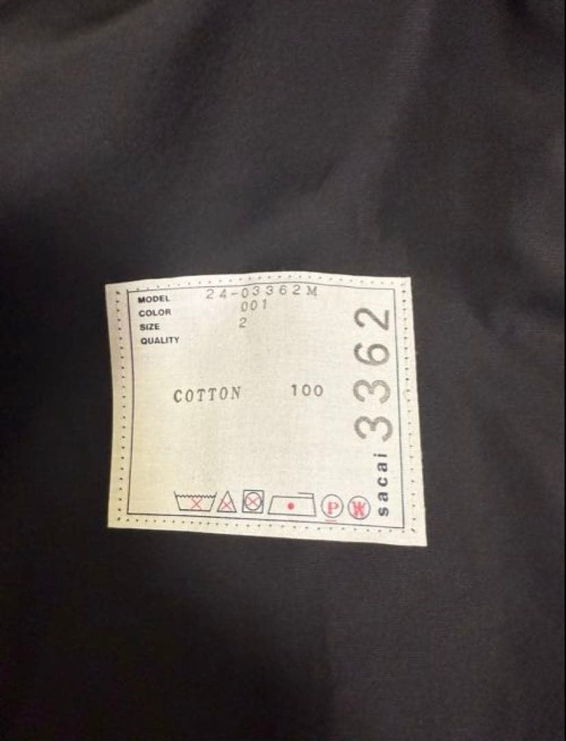 sacai THOMAS MASON モッズコート サイズ2 ブラック