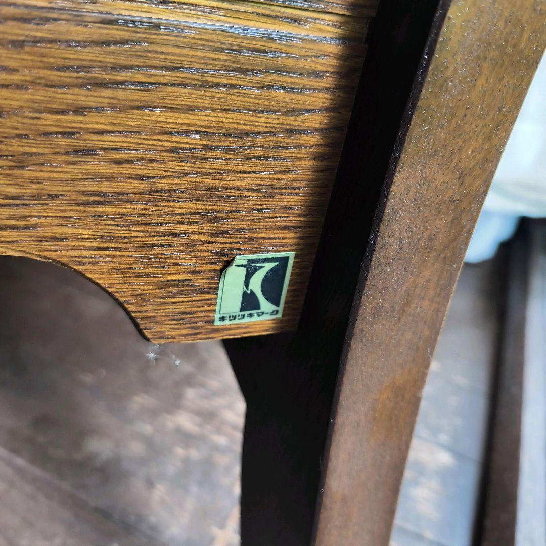 2脚 飛騨産業 クラシック 花柄 アームチェア 1人掛け 無垢材