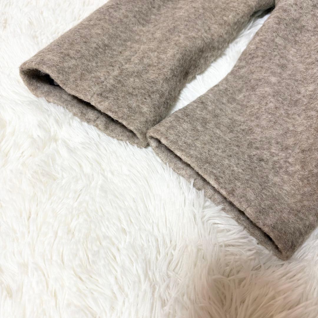 アズノゥアズオオラカ ウールコート グレージュ 大きいサイズ 17号