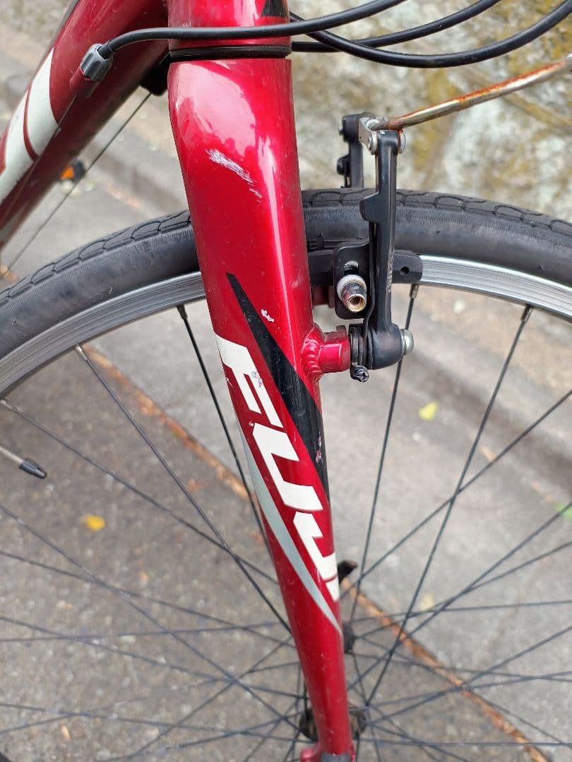 FUJIフジ クロスバイク Sparrowスパロウ　レッド　アルミフレーム