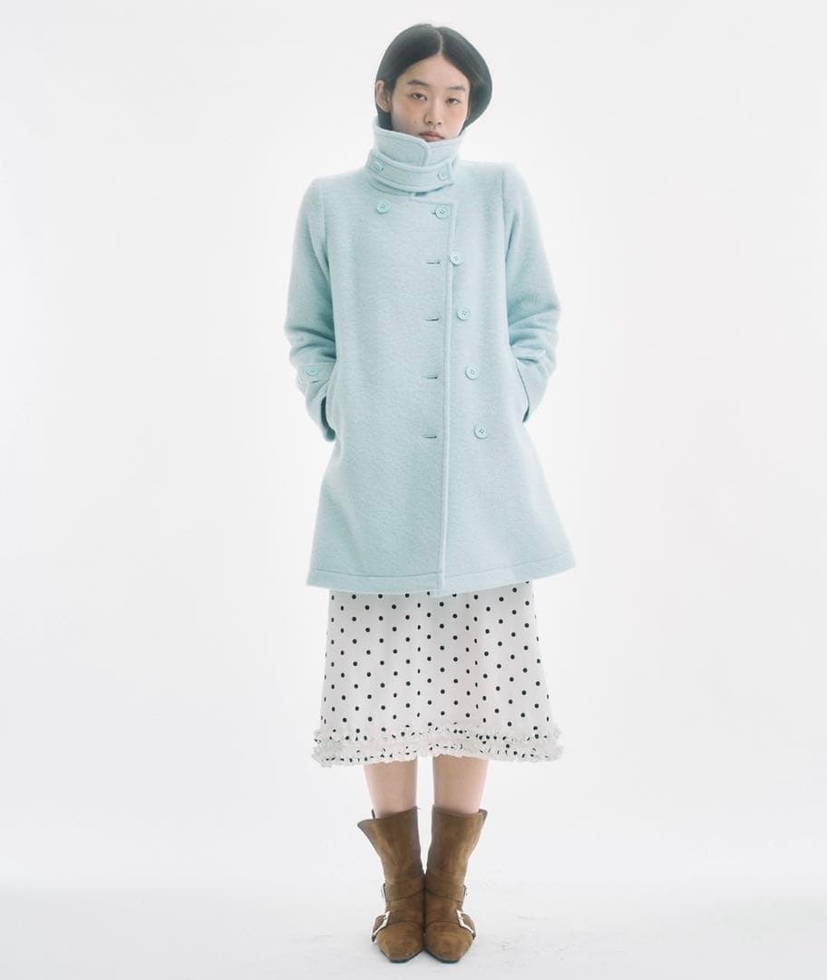 FEKETE 2WAYラウンドカラーPコート