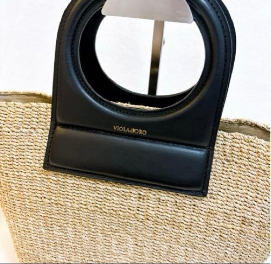 【極美品✨】VIOLAd'ORO ヴィオラドーロ　ハンドバッグ　カゴバック