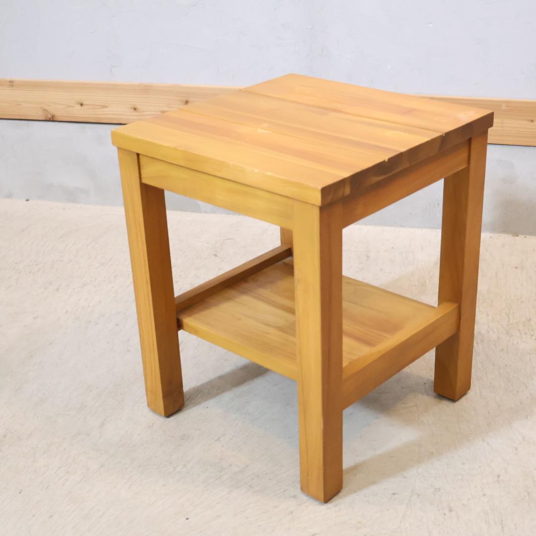 unico ウニコ ブレス チーク無垢材 スツール サイドチェアー ベンチ