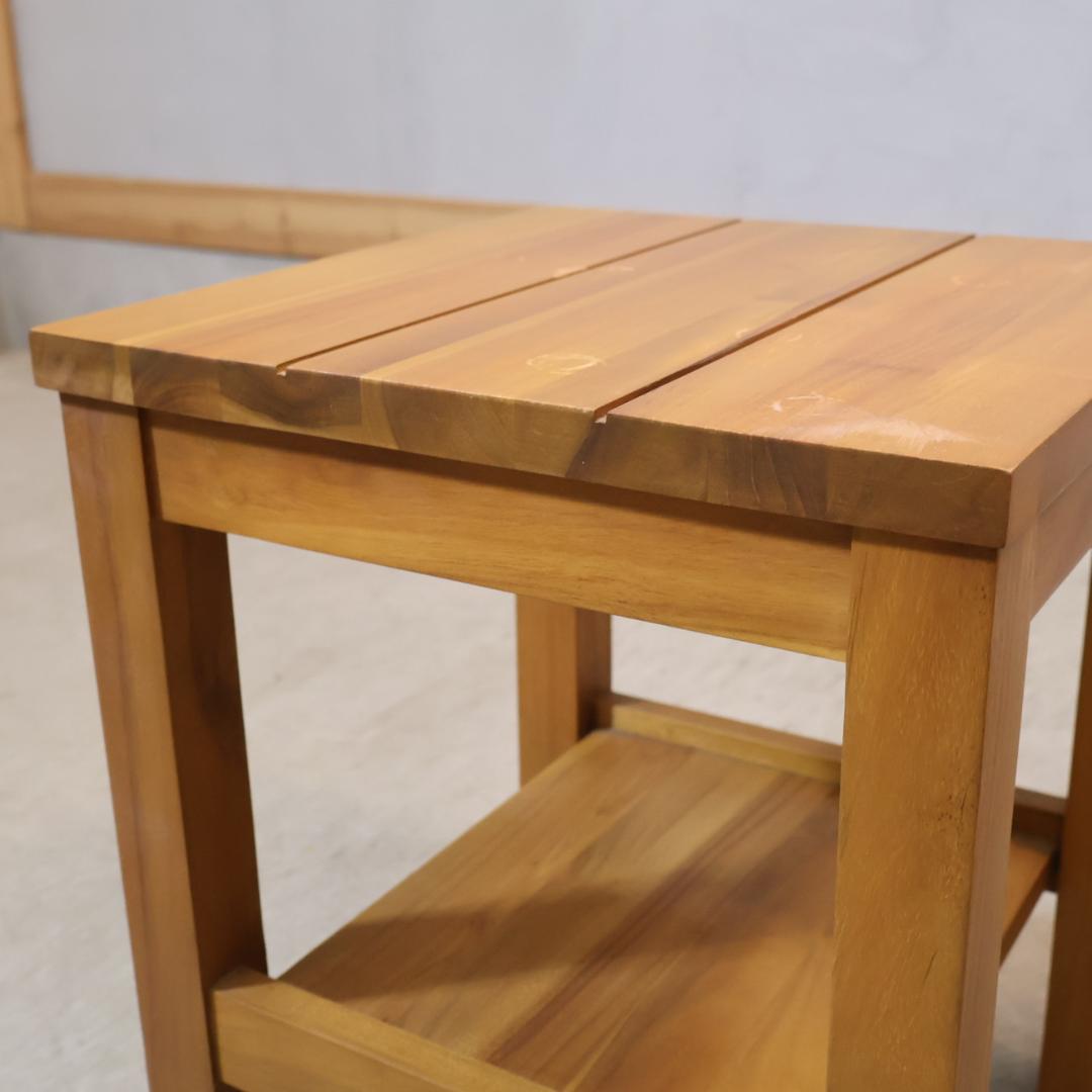 unico ウニコ ブレス チーク無垢材 スツール サイドチェアー ベンチ