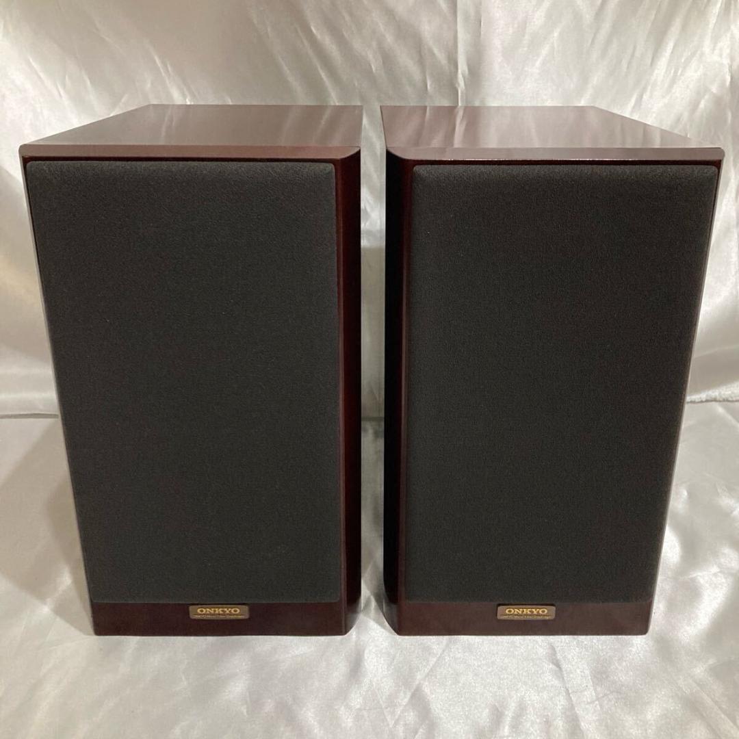 美品 2wayスピーカー オンキョー D 102EXG ワインレッド ブラウン