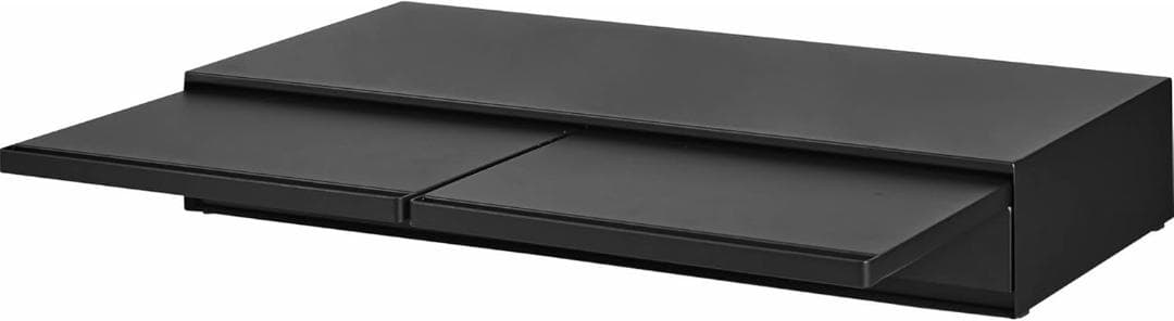 【ゆー】tower キッチン家電下引き出し＆スライドテーブル W80 黒