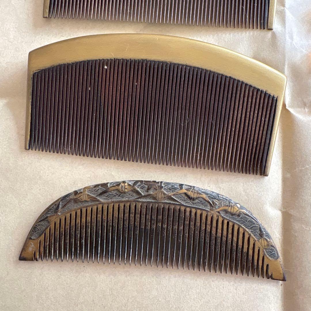 本べっ甲　べっ甲 かんざし 髪飾り 鼈甲 櫛　折り鶴　着物　19点まとめ売り