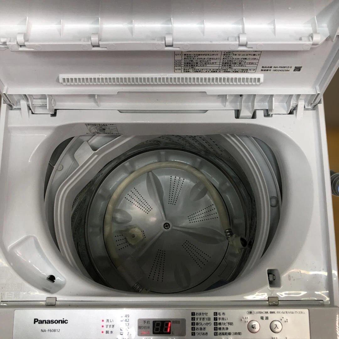 送料無料 パナソニック 洗濯機 NA-F60B12 2018年製 88336
