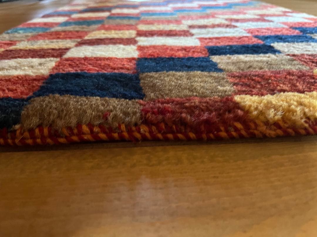 ギャッベ ペルシャ絨毯 86x60cm ギャベ 玄関マット 手織り ラグ 絨毯