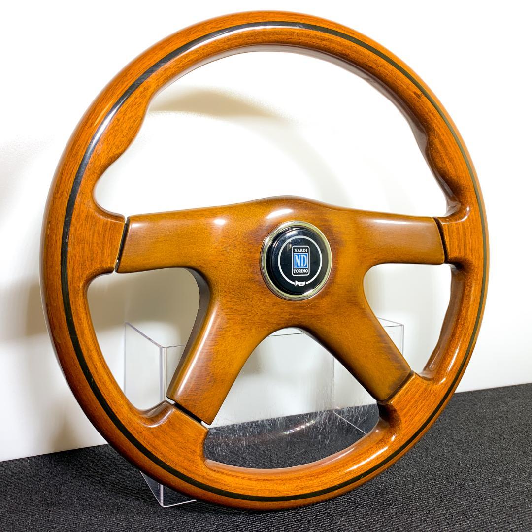 ナルディ ガラ4 ウッドステアリング タイプ4 ホーンボタン（新品おまけ）