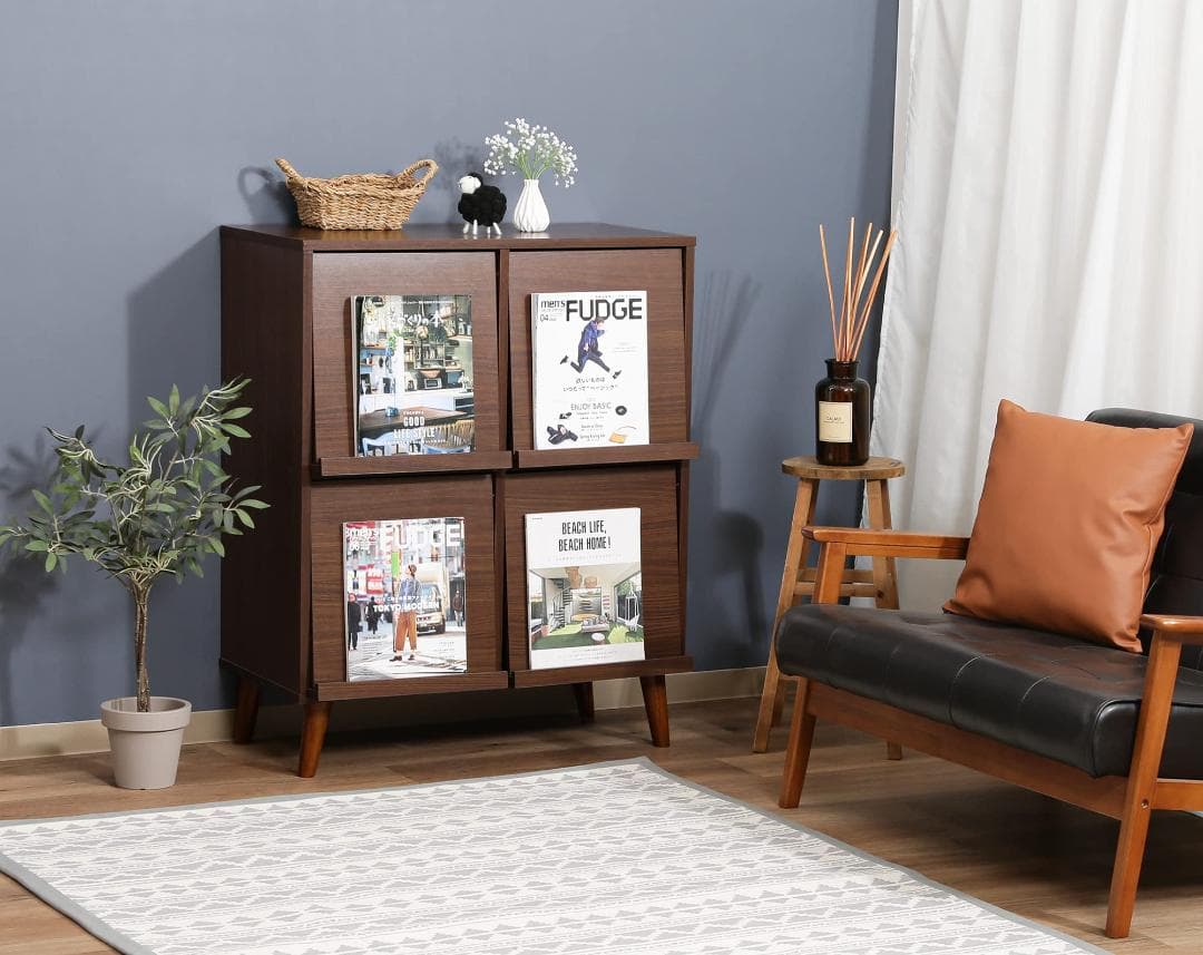 モダン 多機能 ディスプレイラック 見せる収納