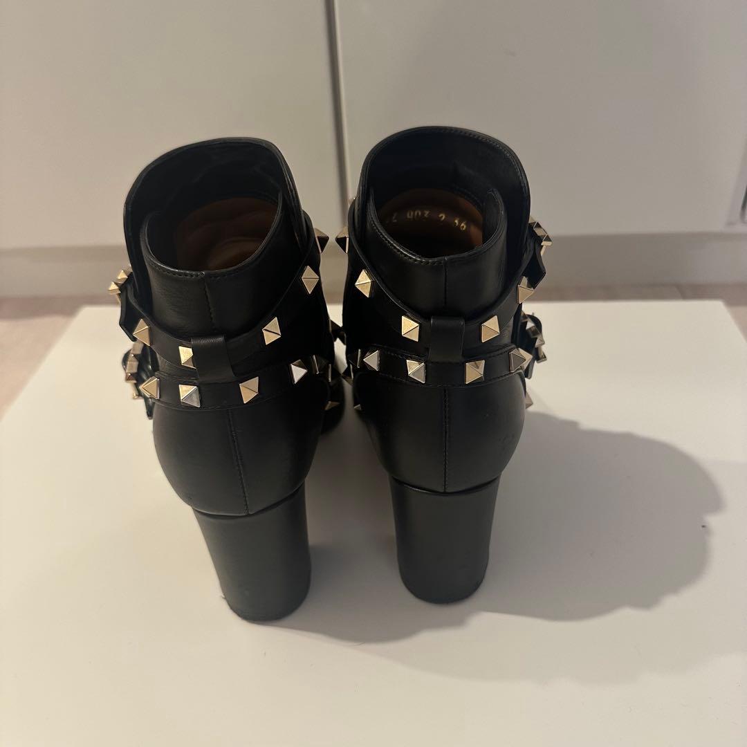 VALENTINO ロックスタッズ アンクル ヒール ブーツ 36サイズ
