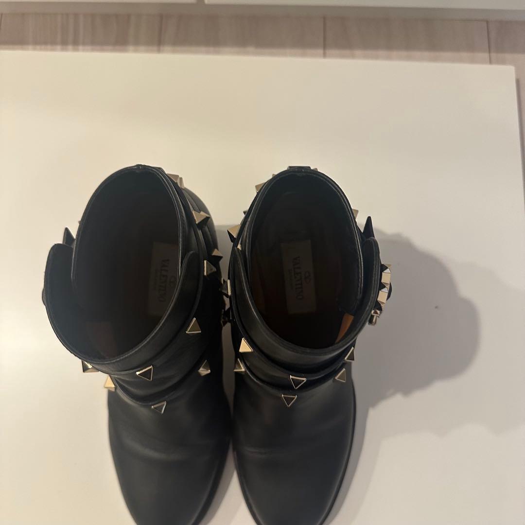 VALENTINO ロックスタッズ アンクル ヒール ブーツ 36サイズ