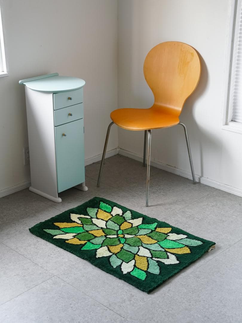 60-70's ヴィンテージ シャギーラグ ミッドセンチュリー モダン