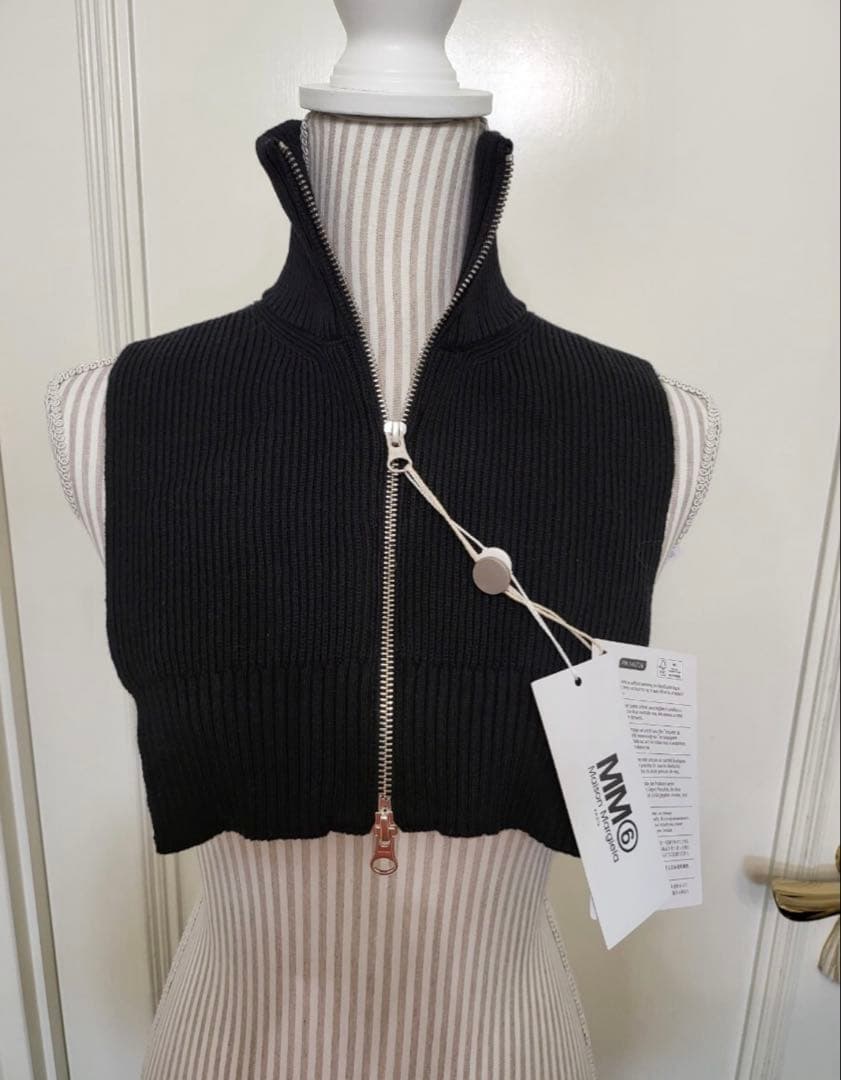 Maison Margiela ニット ベスト 黒 ネックウォーマー スヌード
