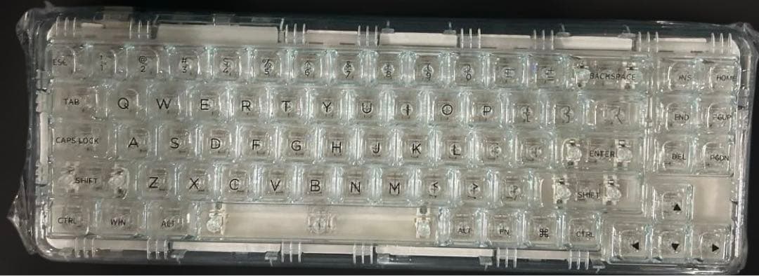 YUNZII X71 メカニカルゲーミングキーボード 透明キーキャップ