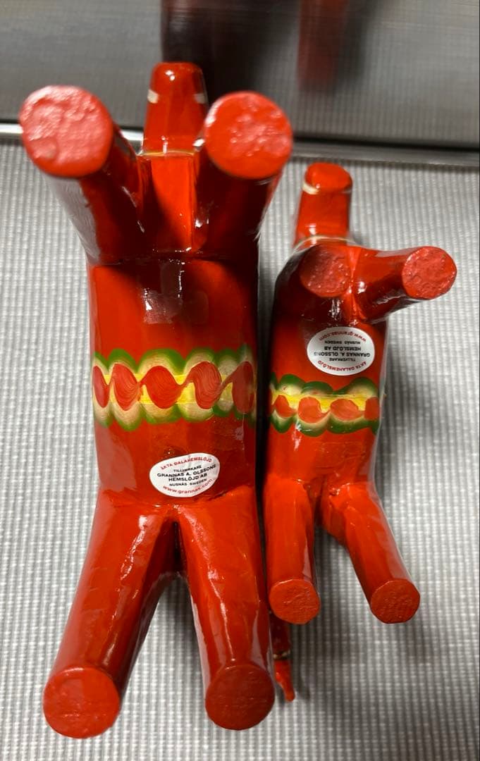 スウェーデン 郷土玩具 木製 ダーラナホース セット 大中小 3頭　赤