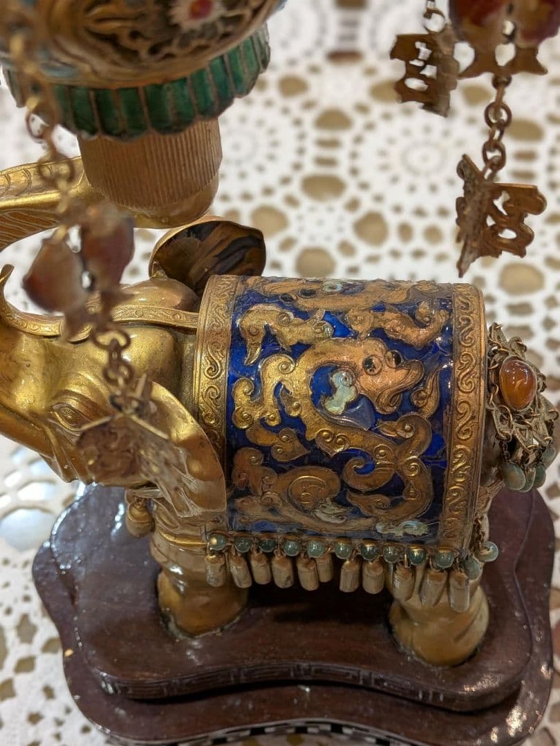 アンティーク 象 置物 骨董品 高さ36×横13×奥行9㎝