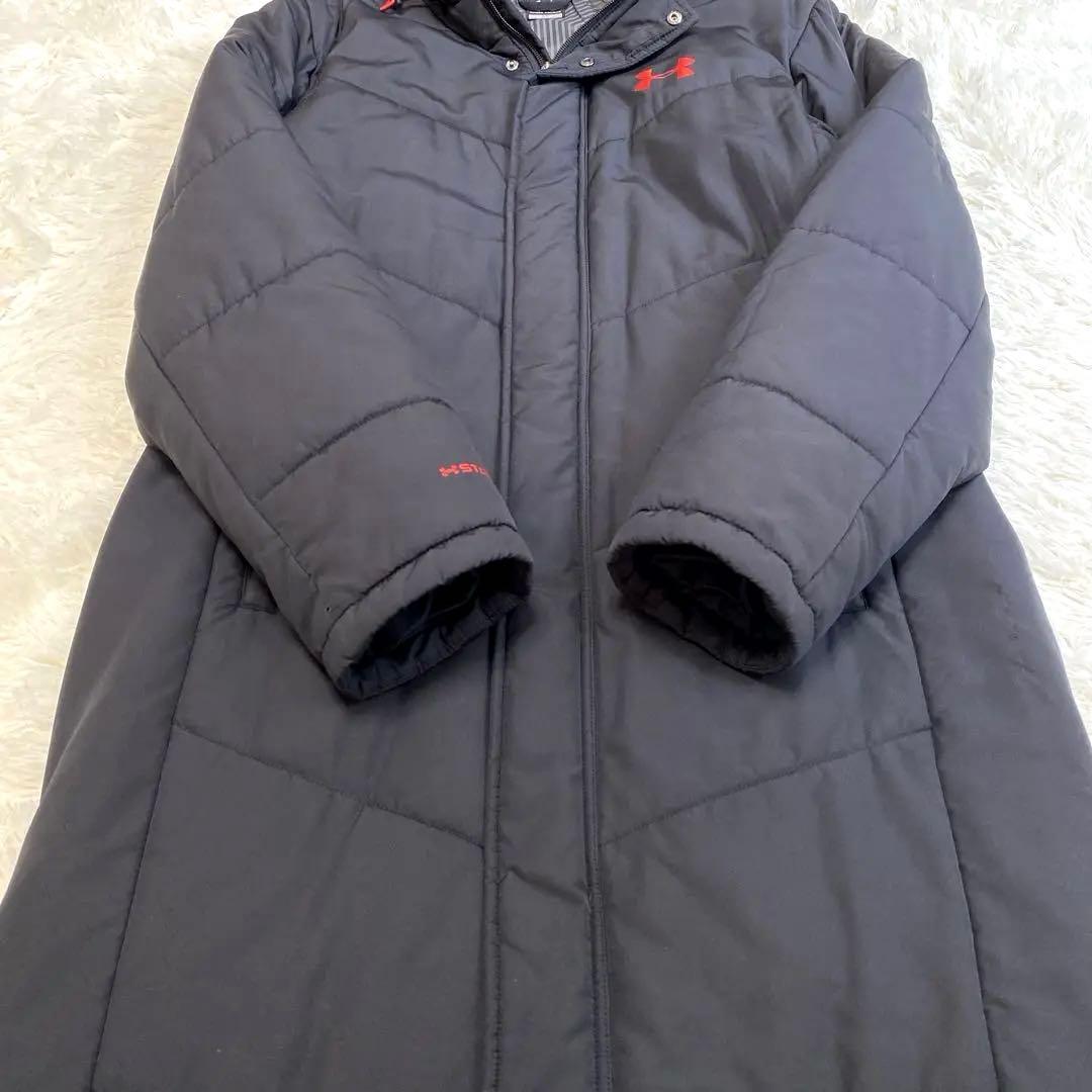 ✨超美品✨アンダーアーマー ロングベンチコート L ブラック