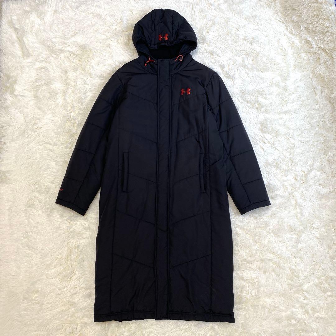 ✨超美品✨アンダーアーマー ロングベンチコート L ブラック
