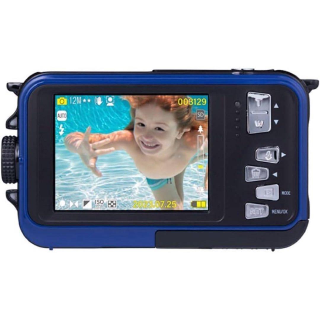 防水 防塵 デジタルカメラ ベルソス VS-N004SY(A) 2画面 水深3m