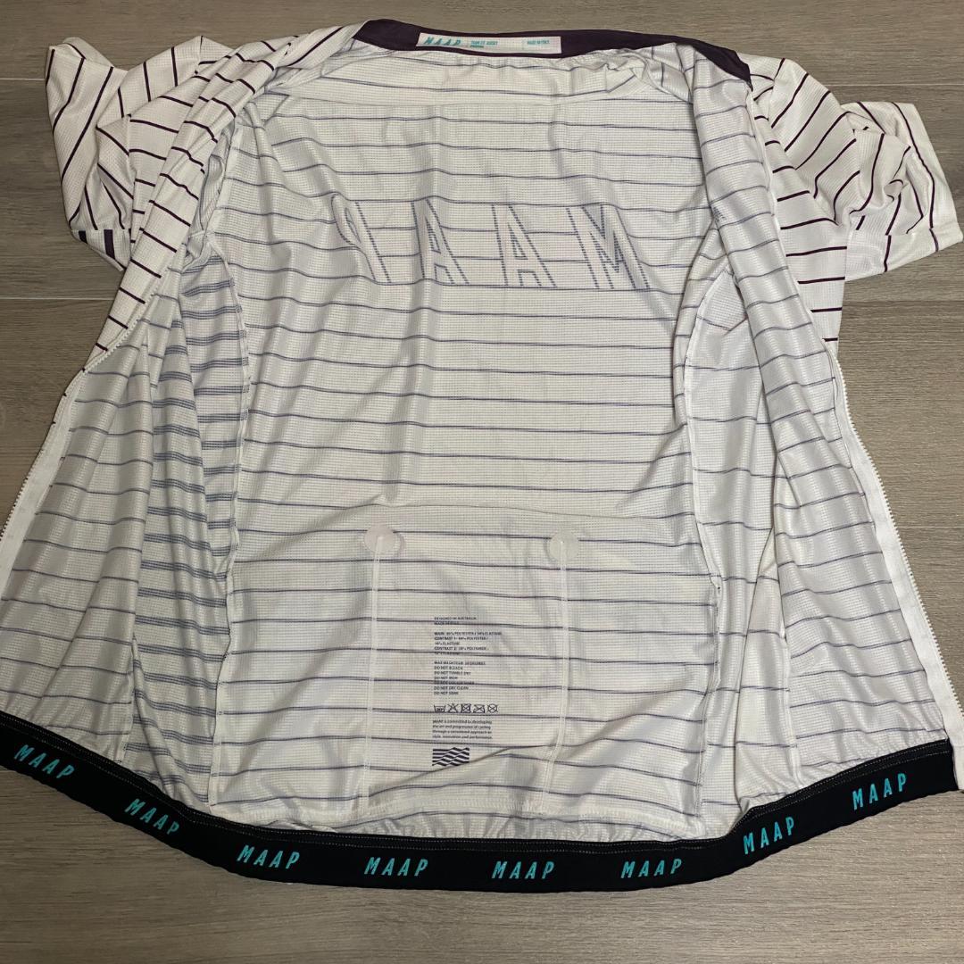 【美品】 チームフィット M 白ボーダー ジャージ