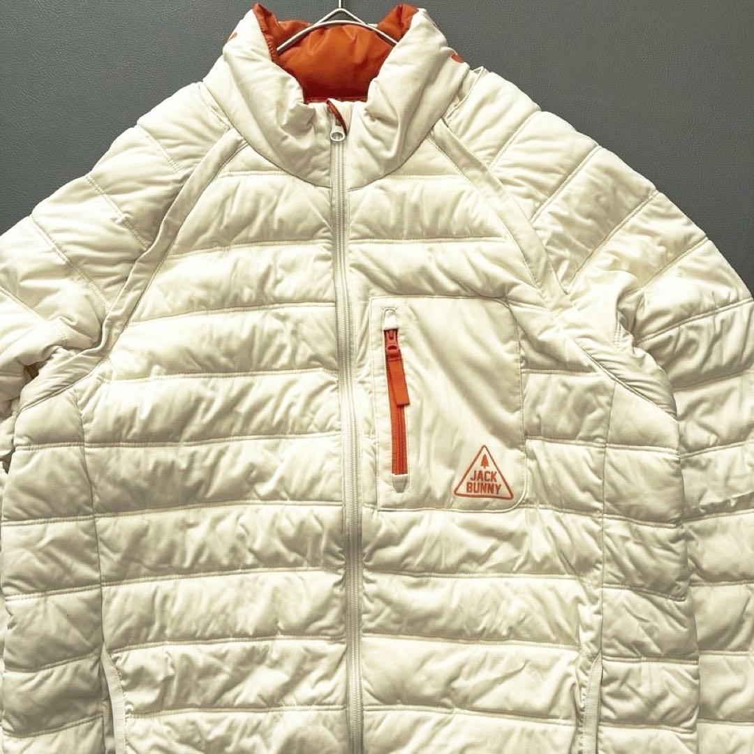 【2WAY】ジャックバニー 中綿ジャケット XL ベスト ホワイト ゴルフ 軽量