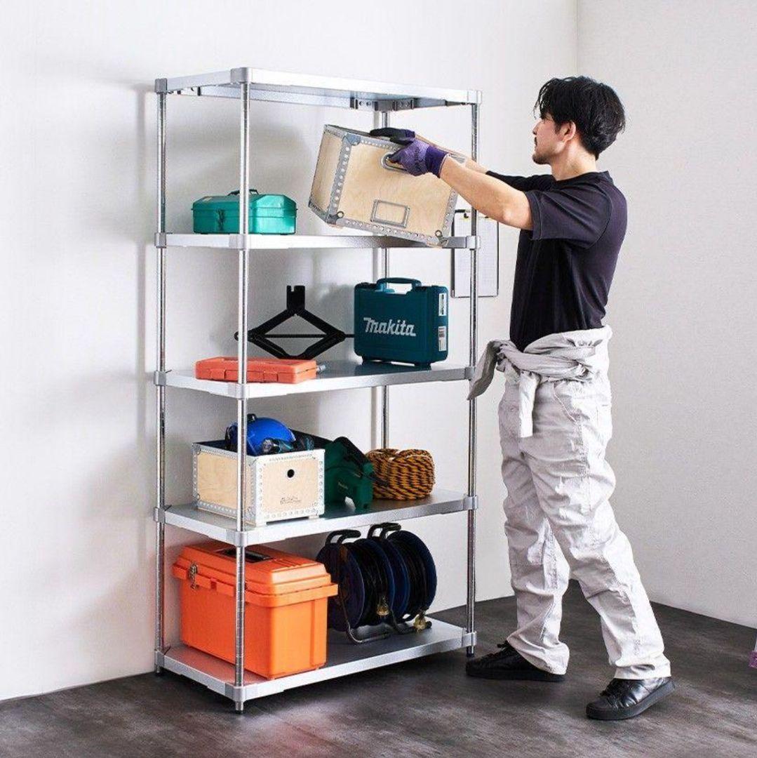 【ガルバリウム鋼板使用】ラック スチールラック メタルラック 幅120cm 4段