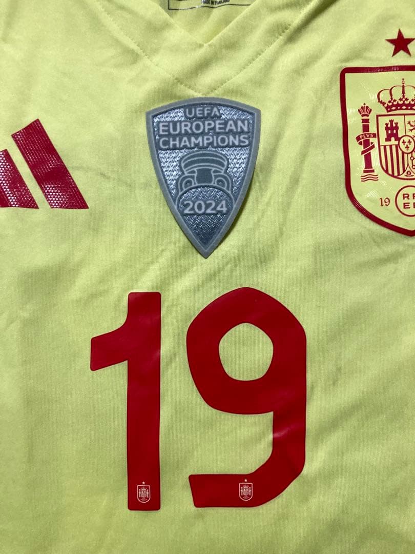 【新品タグ付】スペイン代表2024アウェイ選手仕様ユニフォーム19番ラミンヤマル