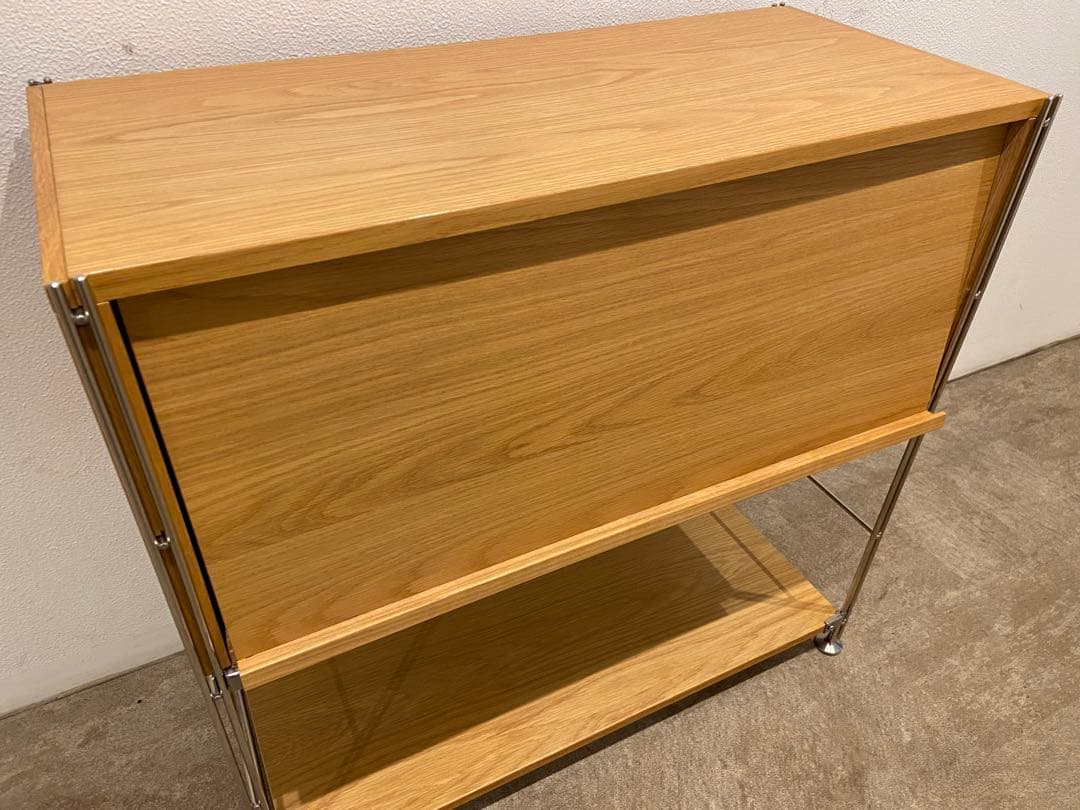 ⭐️美品⭐️フラップ扉⭐️廃盤希少⭐️無印⭐️ステンレスユニットシェルフ⭐️ワイド 小