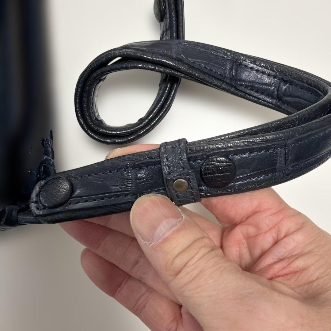 まさちゃん専用〜！IBIZA　濃紺　ワニ革　ショルダーバッグ　美品！