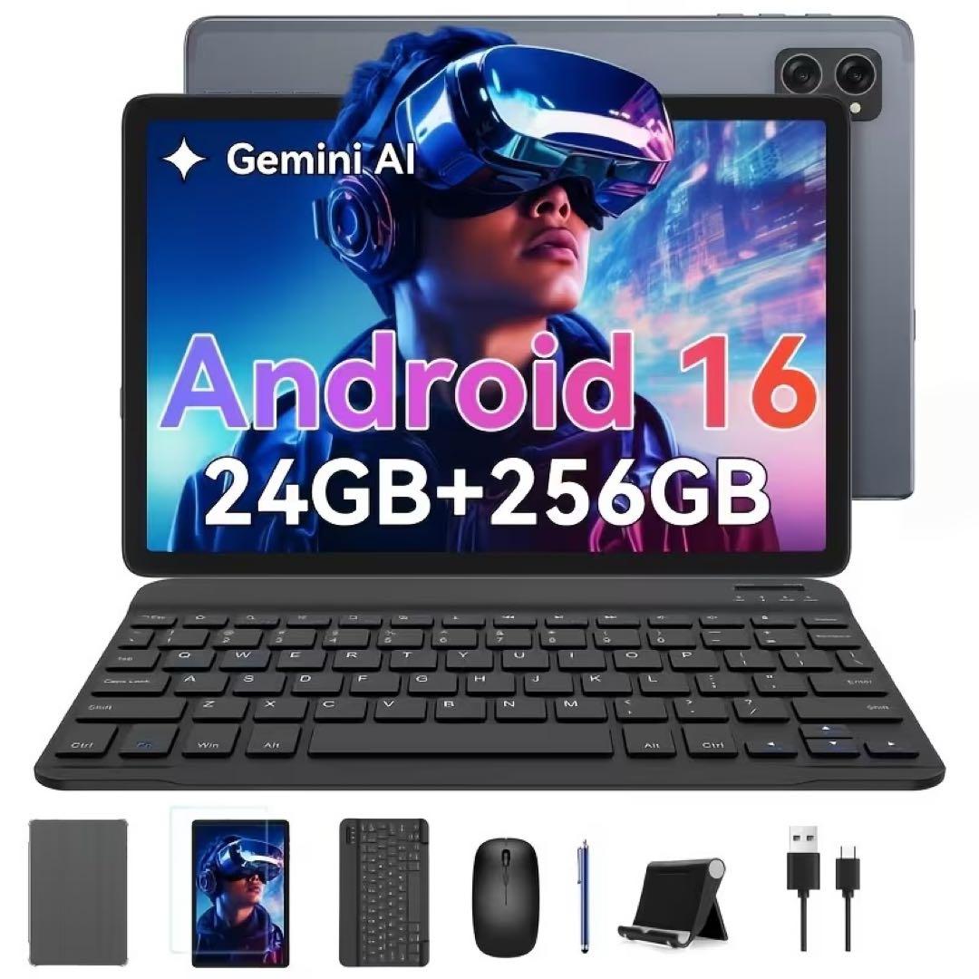 【新品】Android16タブレット 10.1インチ 256GB WiFi6対応
