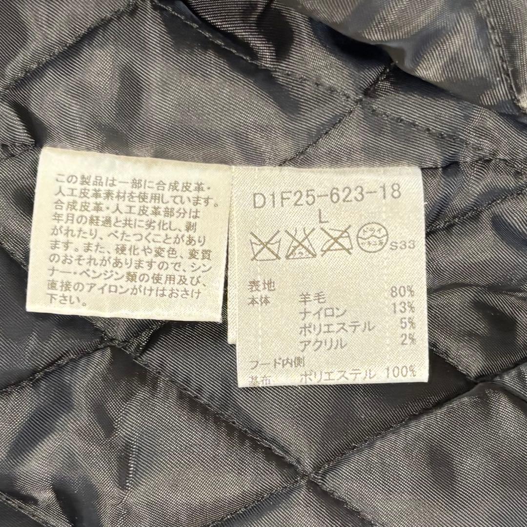 バーバリー ブラックレーベル ダッフルコート フード チェック柄 赤 Ｌサイズ