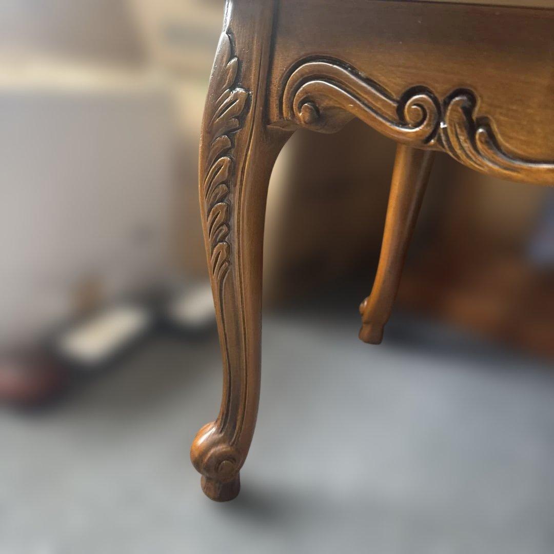 イタリア製　アンティーク　大理石　デーブル　猫脚