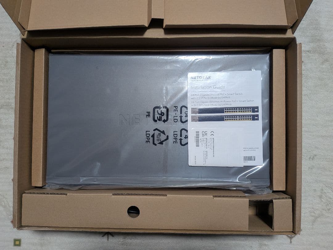 ちさと出品 POE+対応 190Wギガ24ポートクラウドスイッチ