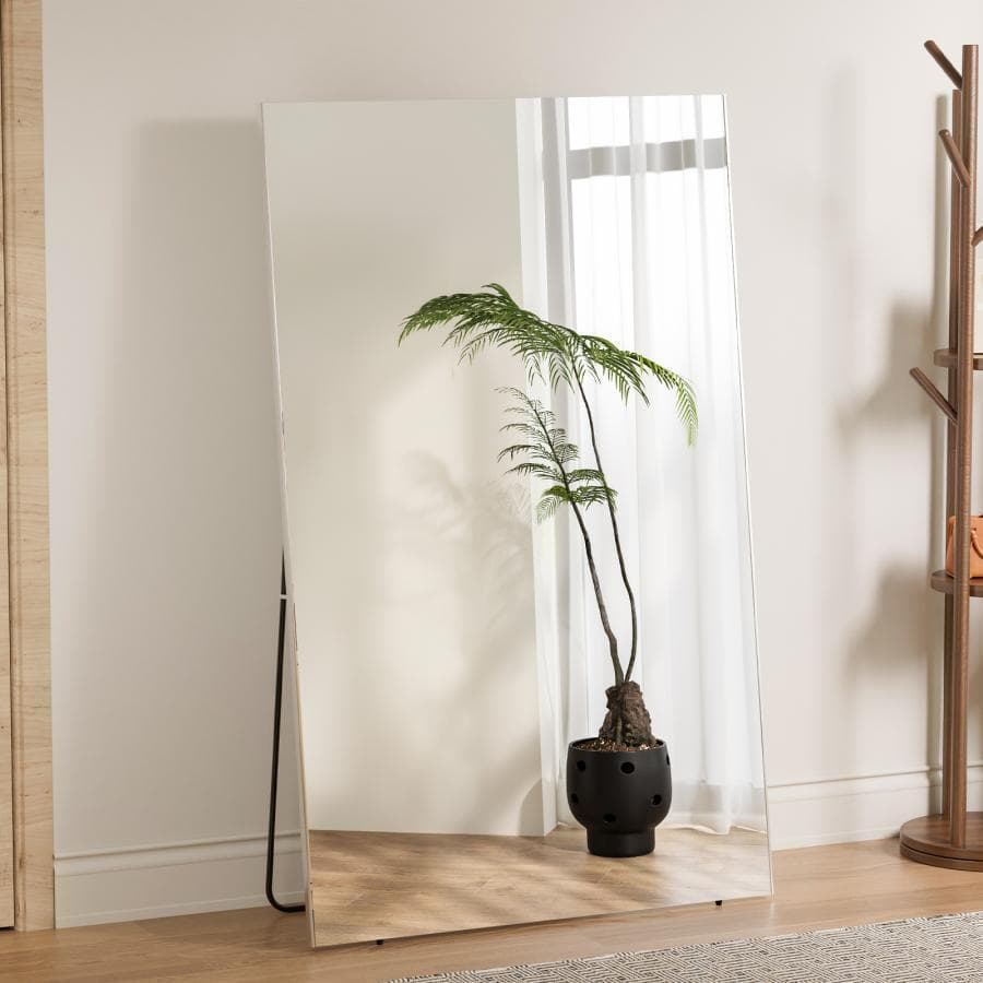 割れない鏡 フィルムミラー ダンス 鏡 幅80cm 高さ160cm（ブラック）