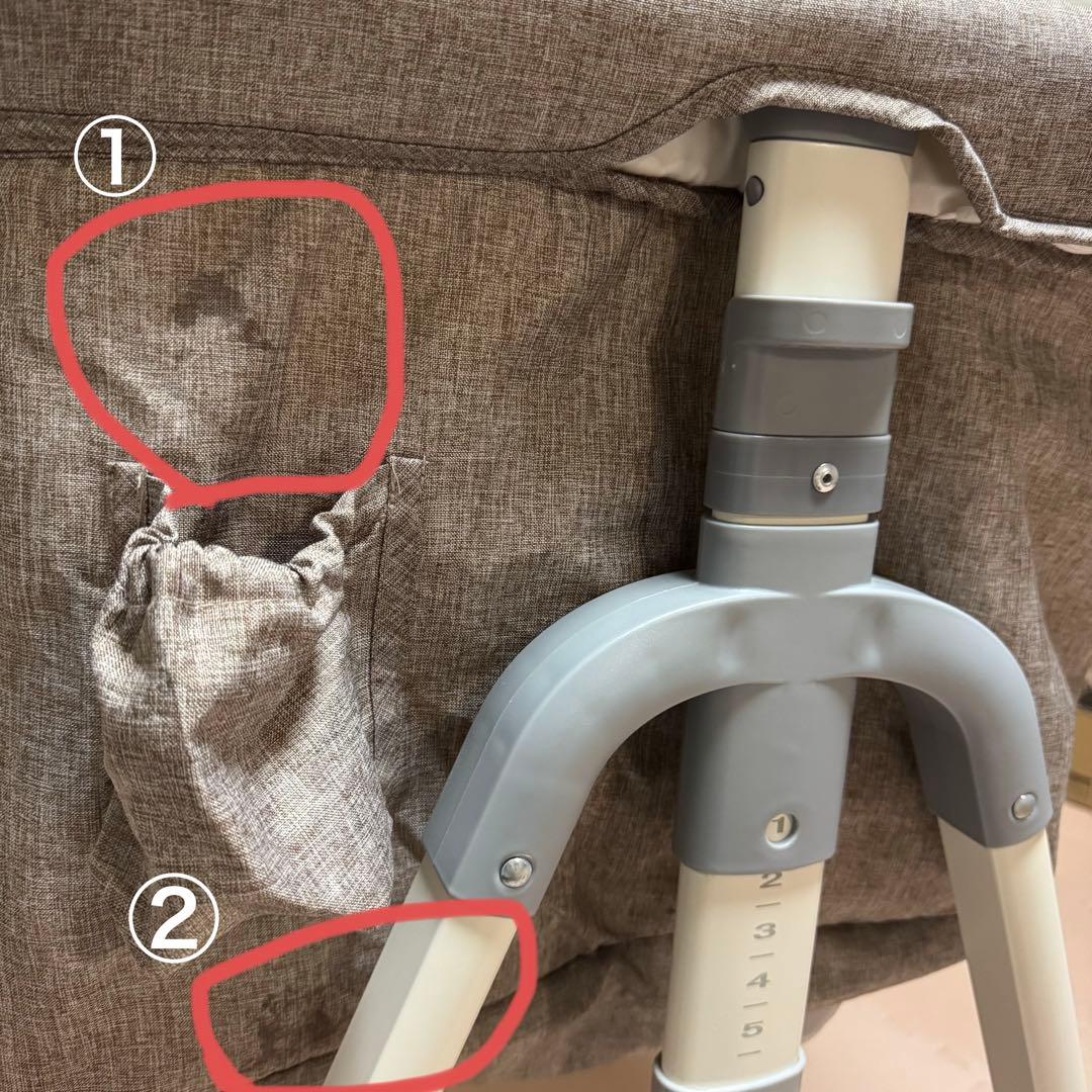 17日までの価格！　ベビーベッド 添い寝 折りたたみ ハイローベッド 調節可能