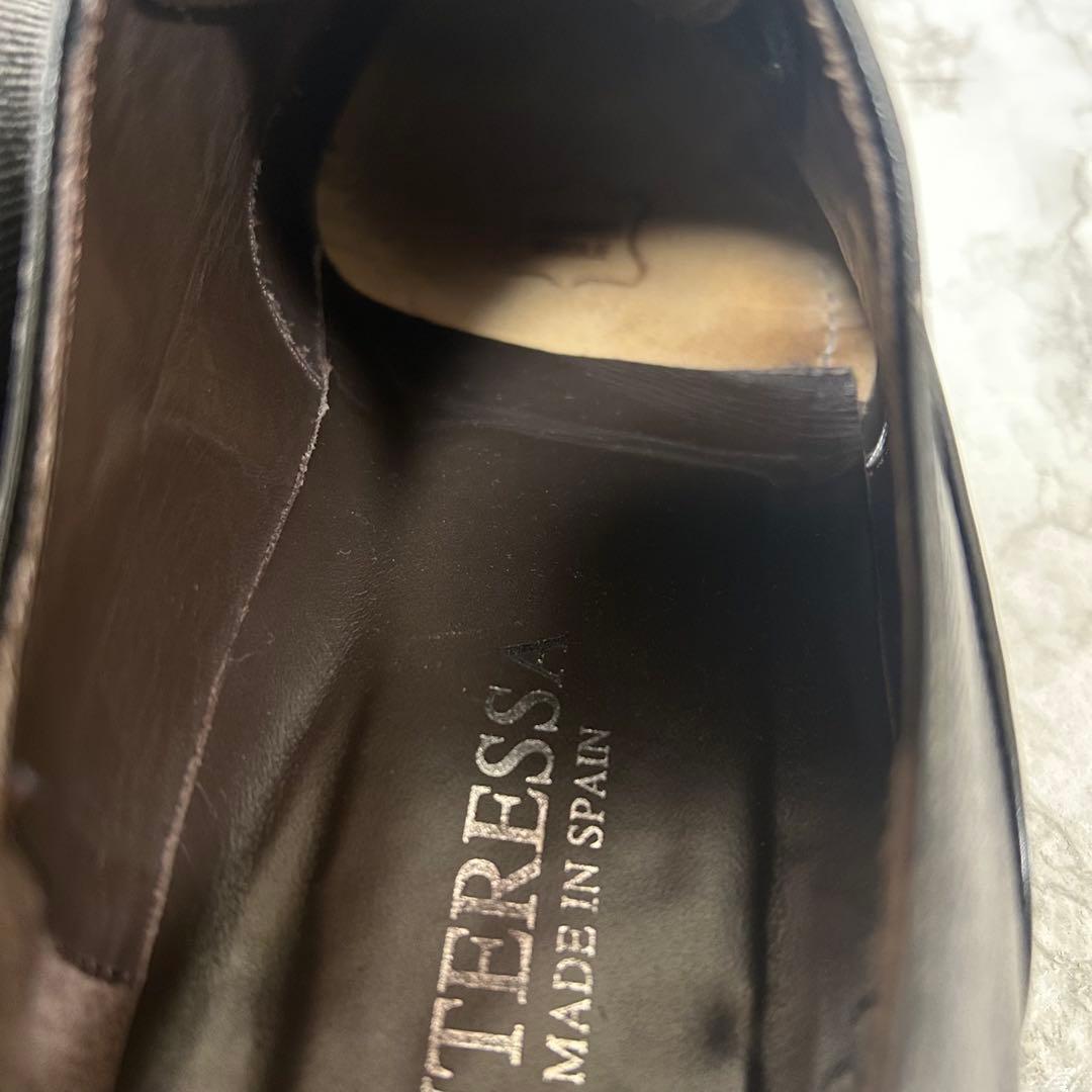 INTERESSA ドレスシューズ　スペイン製　27.0 斜め切り替えシュリンク