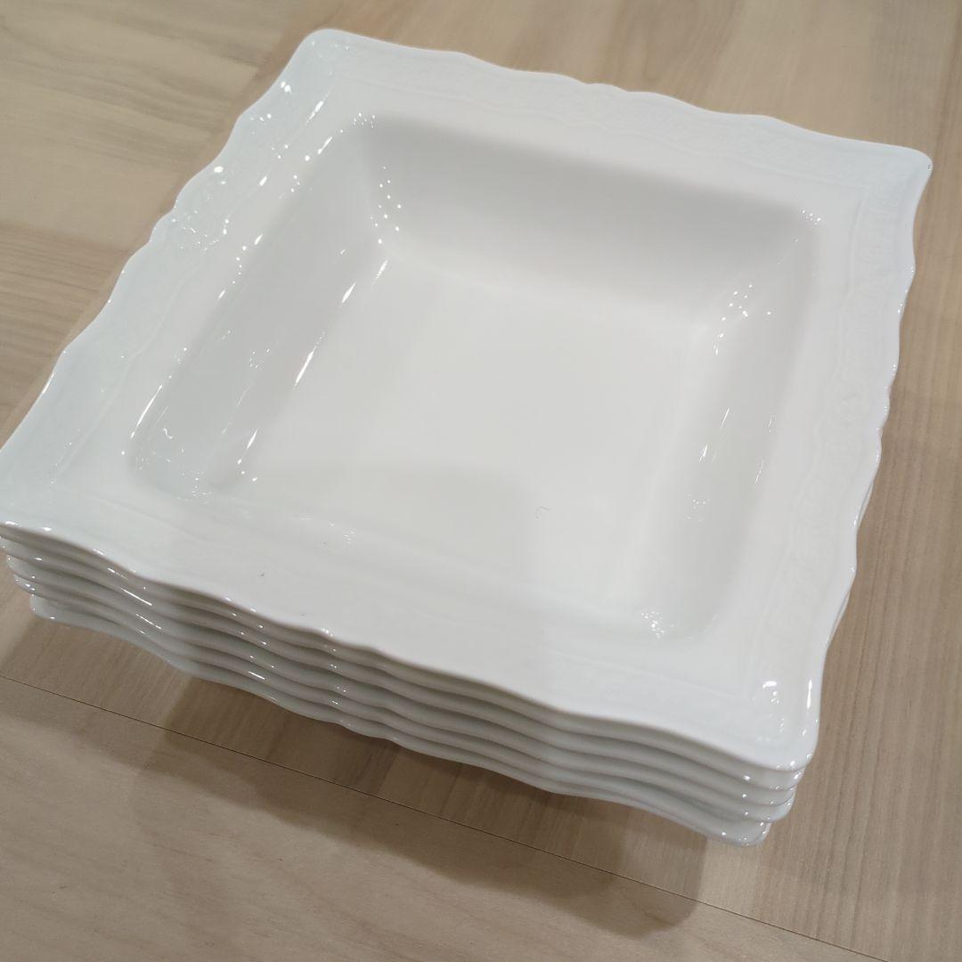 Noritakeノリタケ スクエアボウル 20cm 510ccシェールブラン６枚