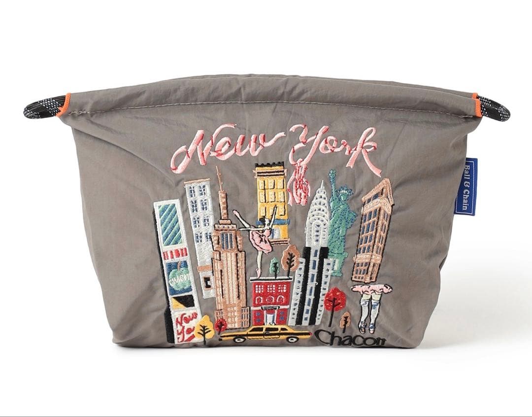 ボールアンドチェーン　チャコット　ニューヨーク　アッシュグレー　トートM＆ポーチ