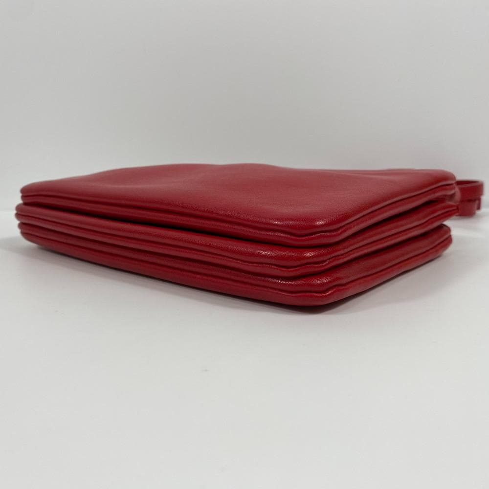 セリーヌ トリオスモール レッド ショルダーバッグ MBZ045