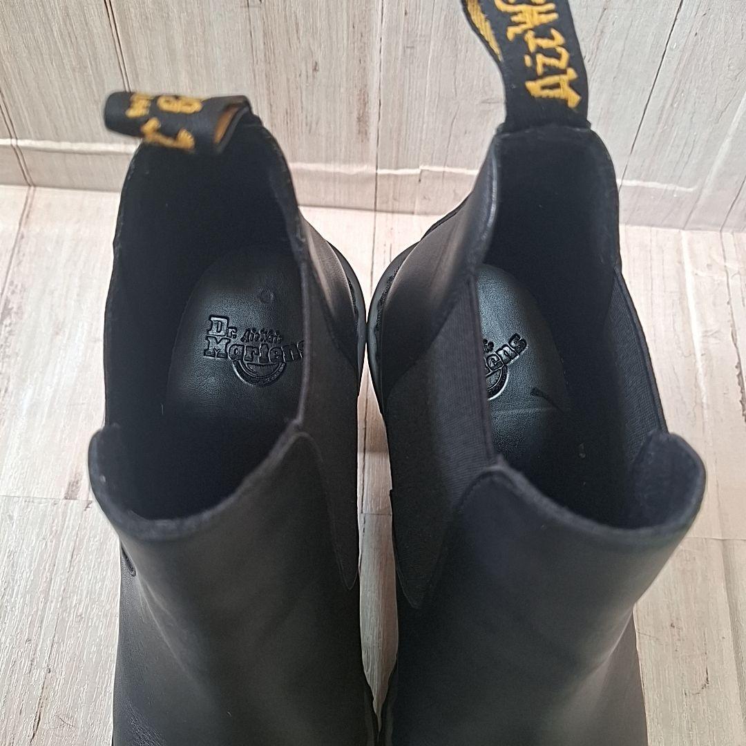 未使用級【23.5】ドクターマーチン ハーストン サイドゴアブーツ 厚底 黒