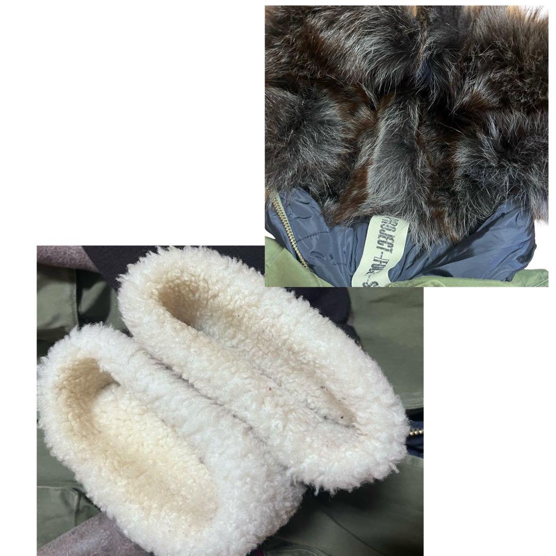 レア♡ イタリア製！リアルレザー　リアルファー　スパンコール　3ウェイ　アウター