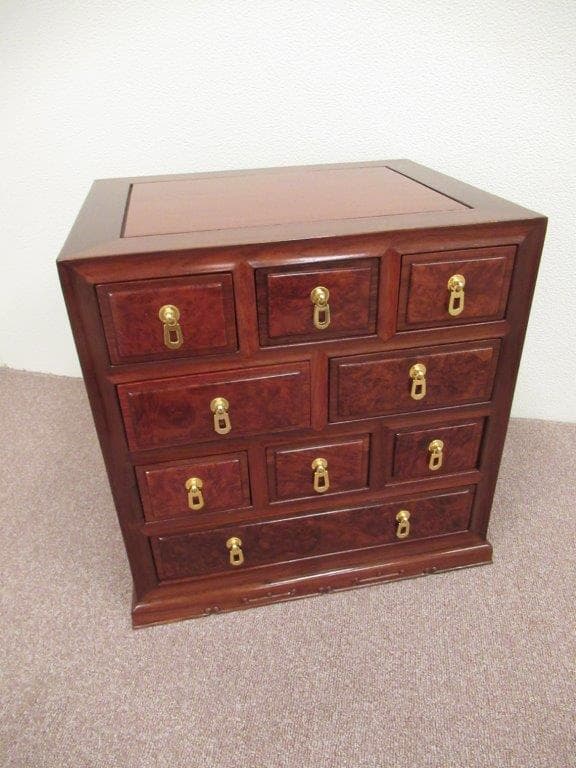 木製キャビネット 幅約42cm x 奥行約53cm x 高約52cm