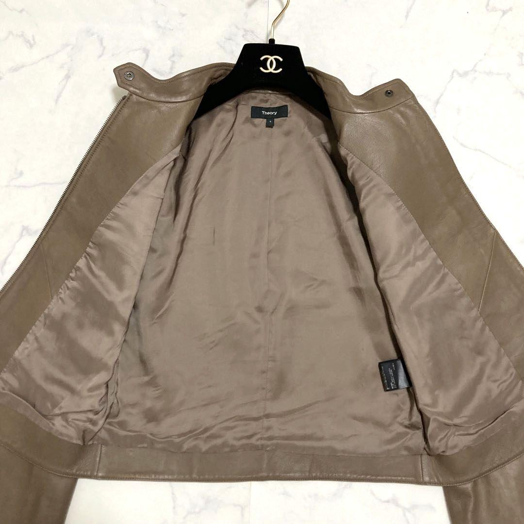 【希少美品】Theory ラムレザー ライダースジャケット BAVEWICK N