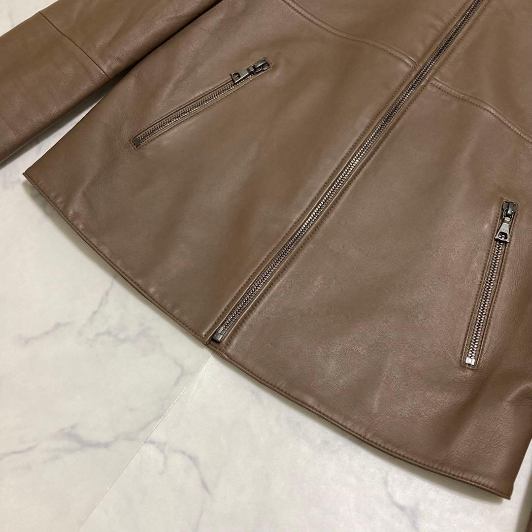 【希少美品】Theory ラムレザー ライダースジャケット BAVEWICK N