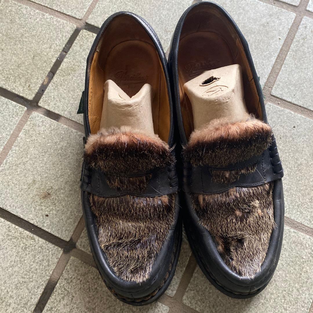 パラブーツ　ファー　ローファー