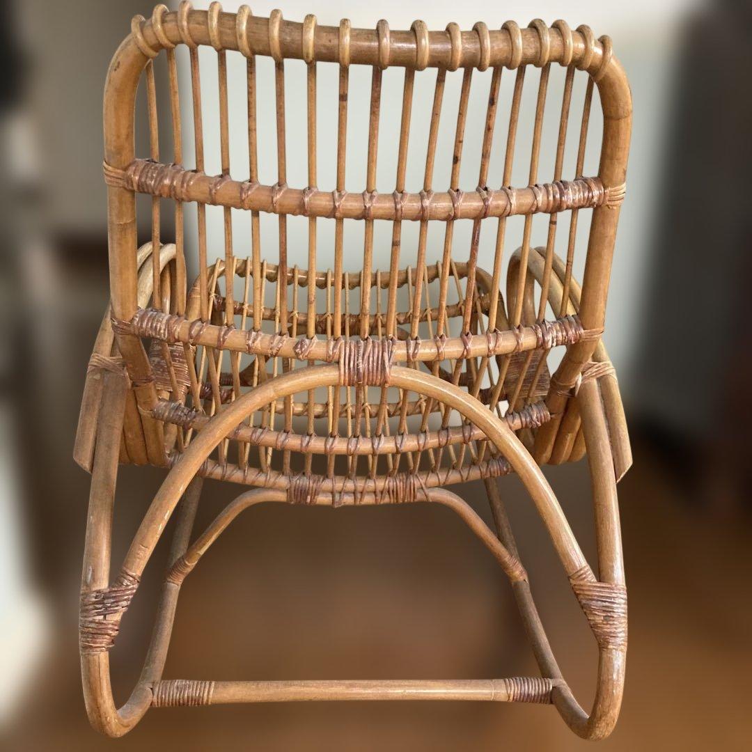 ヴィンテージ ラタン ロッキングチェア